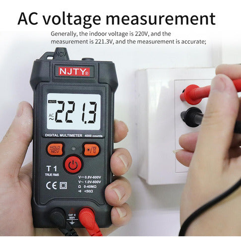 Tester Multimetro Digital Amperaje Voltaje Ohms 600v Norplat Negro
