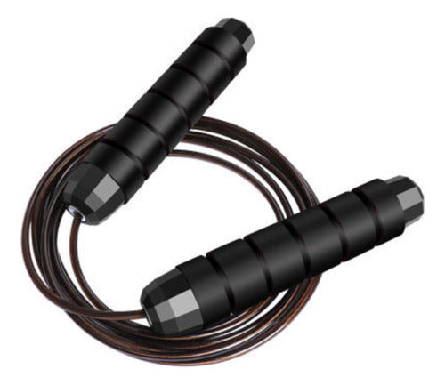 Cuerda Para Saltar Cardio Crossfit Deporte Velocidad Norplat Negro