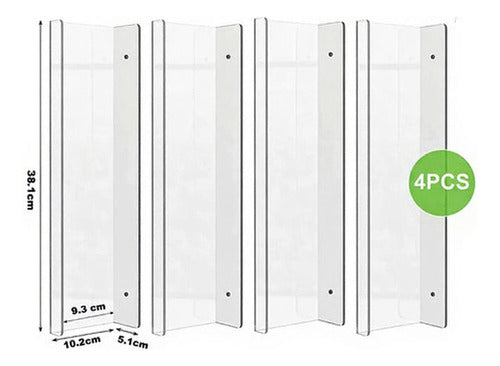 4 Repisas Estantes Flotantes Organizador Ps - Norplat Transparente