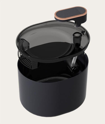 Bebedero Gatos Perros Mascotas Eléctrico Detección Agua Wuf Negro