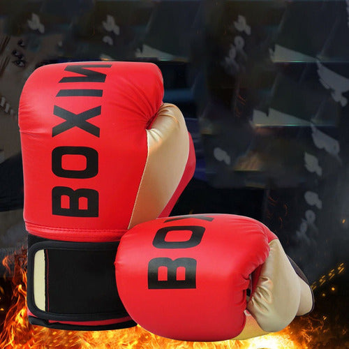 Guante De Box Adultos De Entrenamiento - Boxeo - Norplat 10oz Rojo