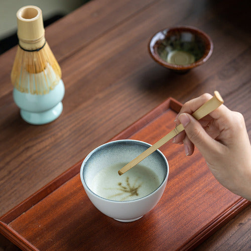 Batidor Infusor Revolvedor De Bambú Set Te Matcha - Norplat - Marrón Claro