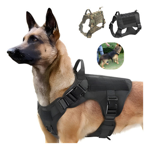 Arnés Táctico Ajustable Lanzamiento Perros Grandes Norplat Negro M Tactico Profesional