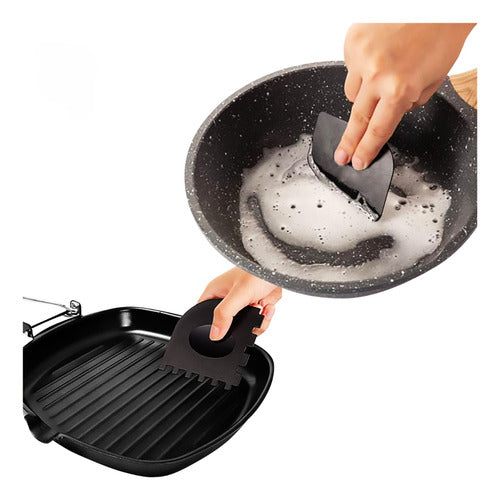 Raspador Para Olla De Hierro Fundido - Cukin Negro