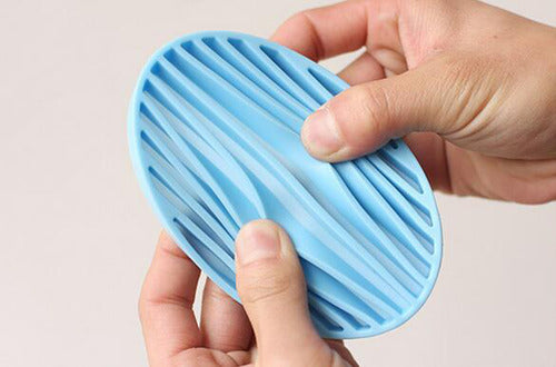 Jabonera De Silicona Para Baño, Bandeja Para Jabón - Norplat Azul