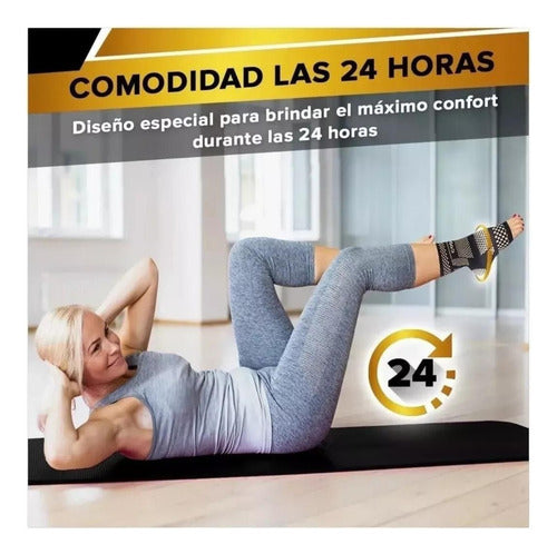 Pack 2 Tobillera Deportiva Compresión Con Fibra De Cobre S