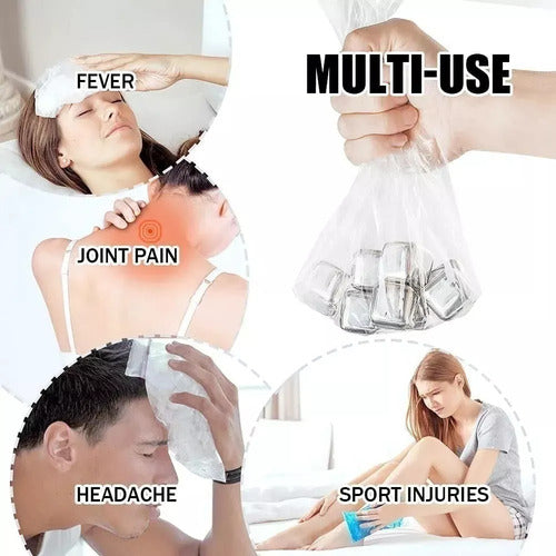 4 Cubitos De Hielo Acero Inoxidable Reutilizables Cubo Cukin