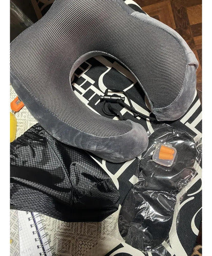 Almohada Cuello Especial Para Viajes Cojin Cervical Norplat Gris