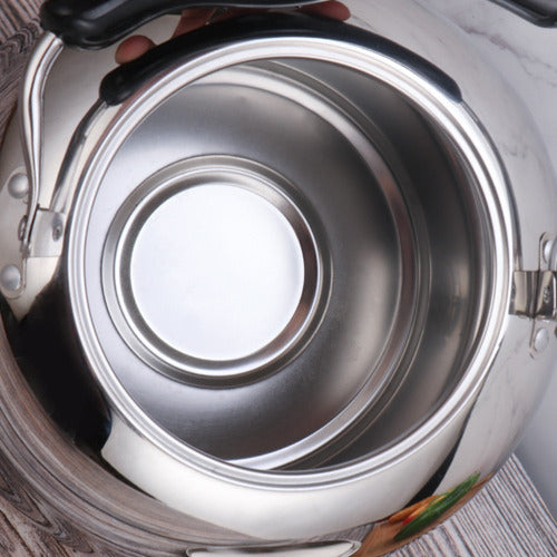 Tetera 3 Litros Acero Inoxidable Para Toda Encimera - Cukin Plateado