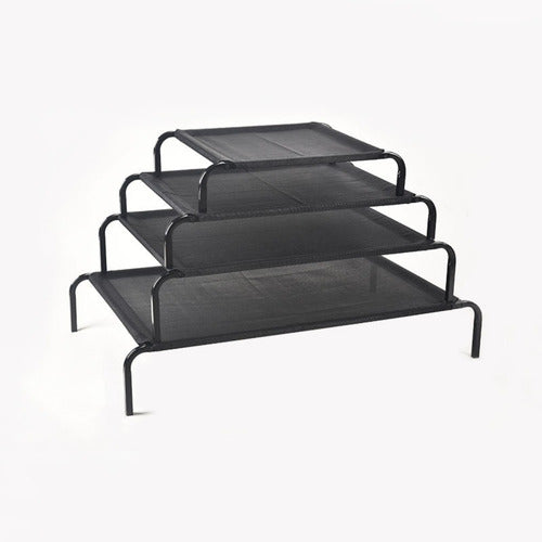 Cama Elevada Altura Para Mascota Perro Gato Talla L - Wuf Negro