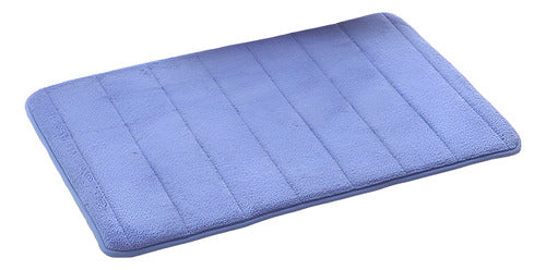 Alfombra Baño Engomado Antideslizante 60x40cm Suave Norplat - Celeste - Lisa