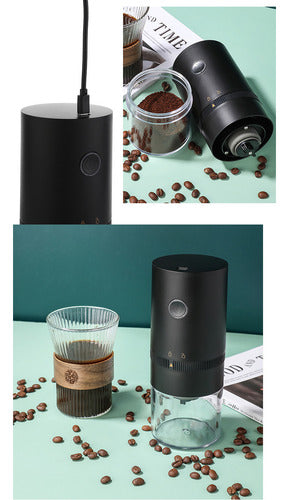 Molinillo Café Electrico Norplat Moledor Portátil Recargable Negro