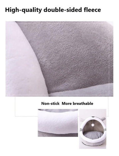Casa Cama Plush Iglú Nido Mascota Perro Gatos - Wuf Gris 03