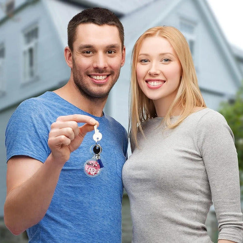 100 Llaveros Acrílicos Redondo Portafoto Promocional Norplat Transparente