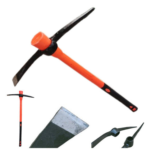 Picota Herramienta 1500g Pala Mango Fibra Vidrio Norplat Negro