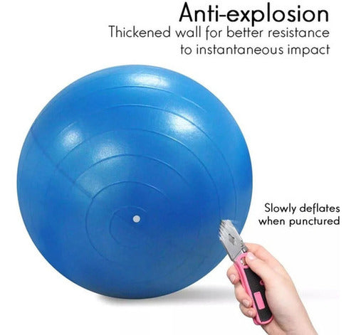 Balón Ovalado Pilates Yoga Tipo Maní 90x45cm Kine - Norplat Rojo