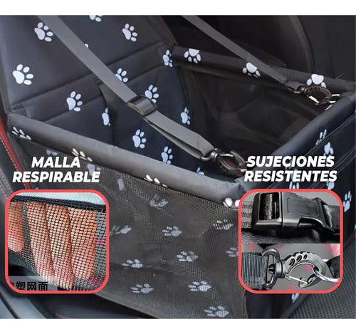 Norplat Asiento Auto Mascota Reforzado Plegable Seguridad Negro