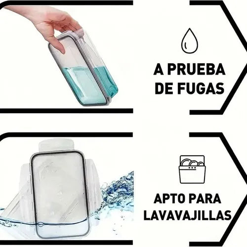 12 Envase Recipiente Contenedor Hermetico Alimento - Norplat