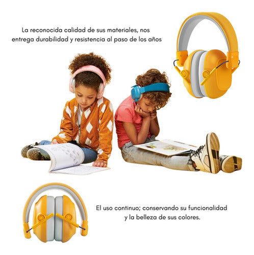 Audífonos Antiruido Niños Y Jóvenes Con Autismo Tdah Norplat Amarillo