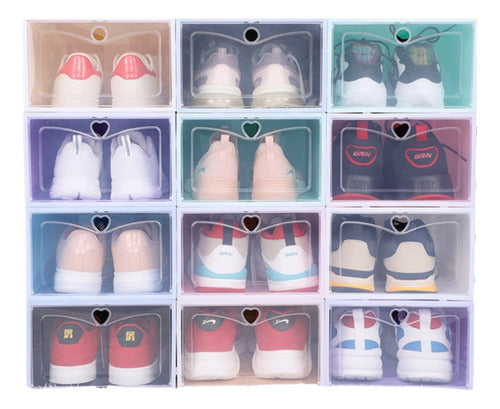 Cajones Organizadores De Zapatos  Pack Con 10 Unidades Agarre Circular - Color Blanco