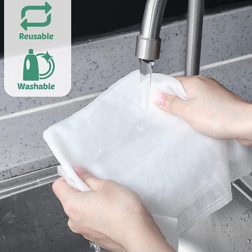 Set 3 Bolsas Para Filtrar Leche Vegetal Malla Fina - Norplat Blanco