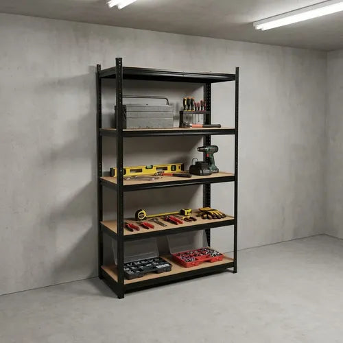 Estante Repisa Metálica Armable Mecano Rack 180x90 - Norplat Negro
