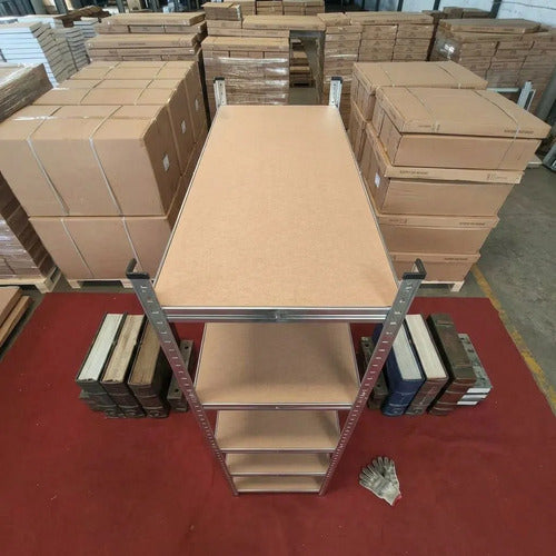 Estante Repisa Metálica Armable Mecano Rack 180x90 - Norplat Plateado