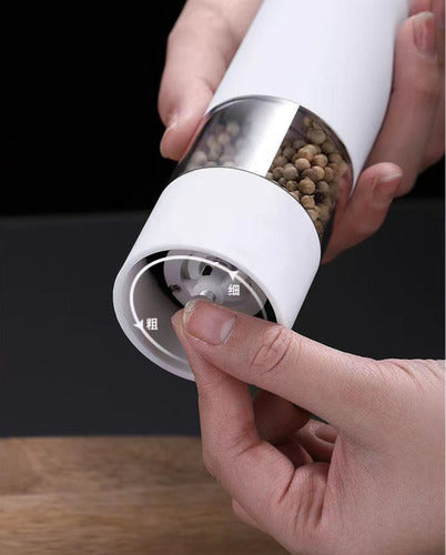 Pimentero Salero Molinillo Electrico Dispensador - Norplat Blanco