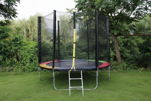 Cama Elástica Norplat Para Niños 8pies 2.44mt Con Escalera Negra Multicolor