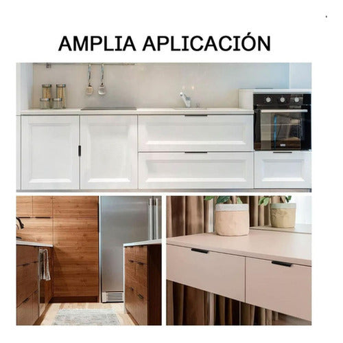 10 Tiradores Para Muebles Cocina Tornillos Manillas Norplat Negro