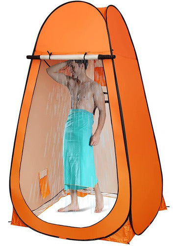 Norplat Carpa Vestidor Portatil Camping Ventana Ducha Baño Naranja