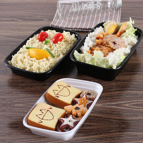 Recipientes Comida Pack 50pz Ecológico Reutilizable - Cukin Negro