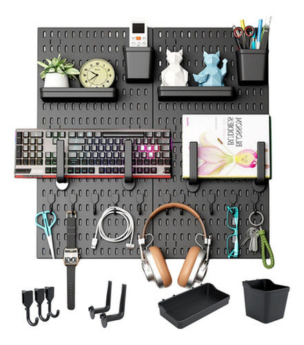 Organizador De Escritorio Pegado A La Pared - Norplat Negro