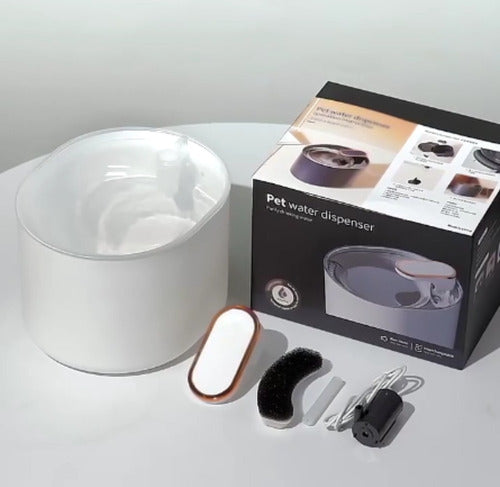 Bebedero Gatos Perros Mascotas Eléctrico Detección Agua Wuf Blanco