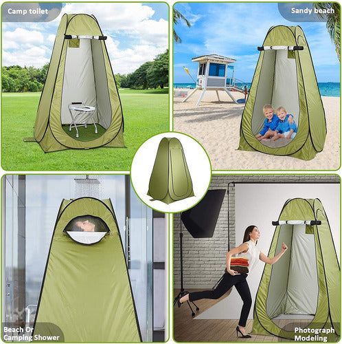 Norplat Carpa Vestidor Portatil Camping Ventana Ducha Baño Verde