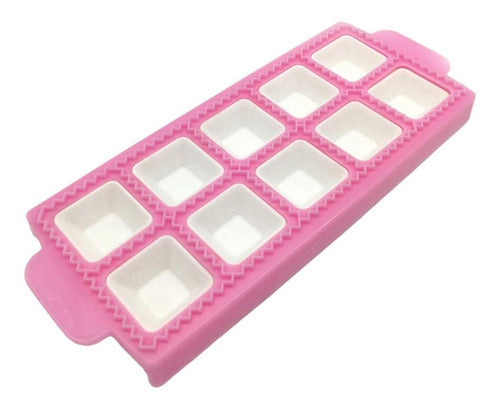 Molde Para 10 Ravioli Ravioles 58x38x51 Muy Fácil - Cukin Blanco - Relleno Cuadrado