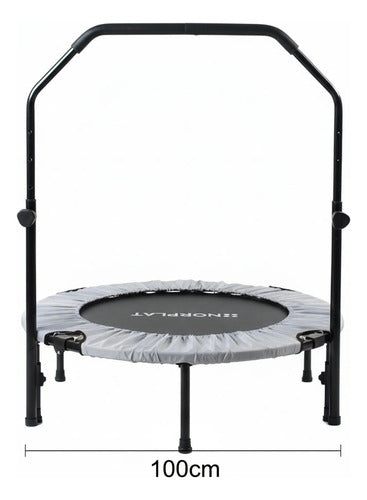 Trampolín Fitness Norplat Plegable 100cm 1m Cama Elastica Plateado