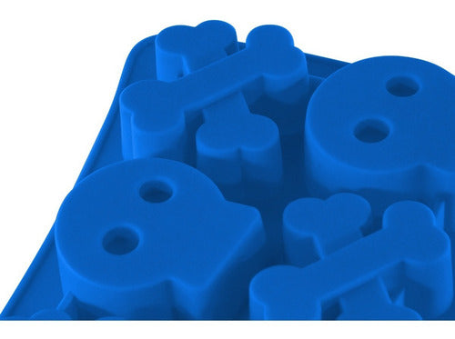 Molde De Silicona Para Calaveras Y Huesos De Hielo - Cukin Celeste