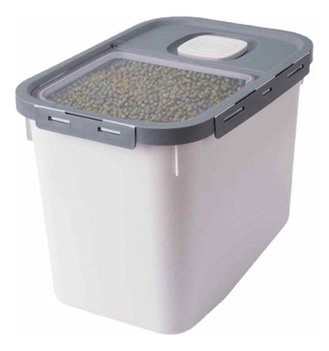 Contenedor De Alimentos Para Mascota Hermético Gris