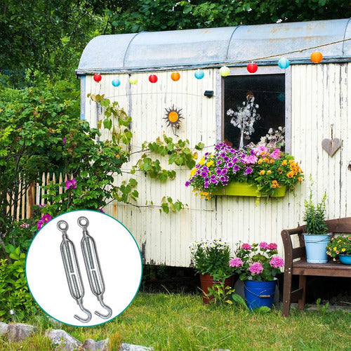 20 Tensor Ojo Gancho Galvanizado M6 Hasta 50kg - Norplat