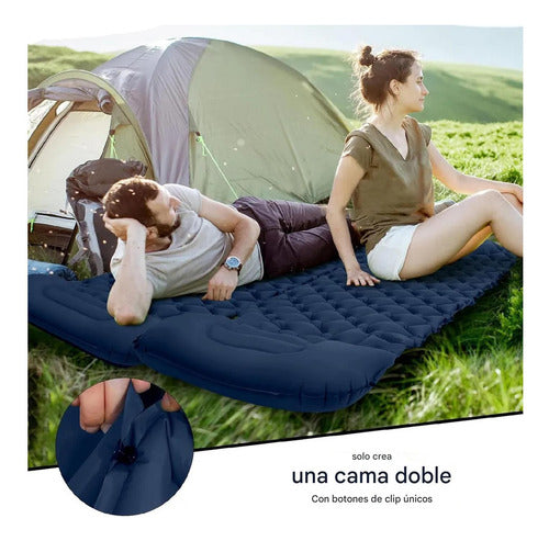 Colchoneta Inflable Plegable Norplat - Acampar Y Senderismo Azul Oscuro