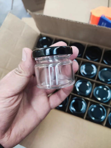 Frasco Conservero 28 Cc Con Tapa Metálica Pack X64u - Cukin Negro