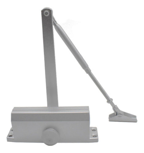 Cierre Automatico Puerta Brazo Hidraulico 45-65kg - Norplat Plateado