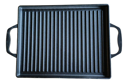 Plancha Hierro Fundido Menaje C/ Azas Hierro Fundido Norplat Negro