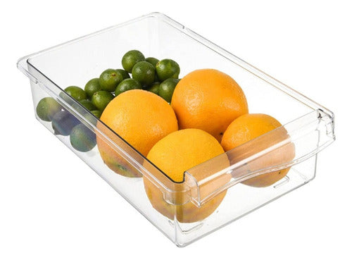 Organizador Para Refrigerador Plástico Transparente Big - Transparente