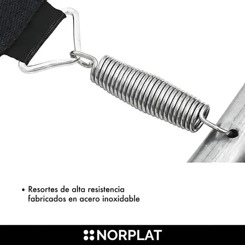Cama Elastica Saltarina Para Niños 1.4 Mts Con Malla Norplat Negro Rojo