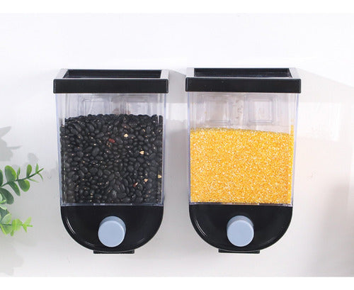 Dispensador Cereal Grano Dulce Frutos Secos Pared 1l Norplat Negro
