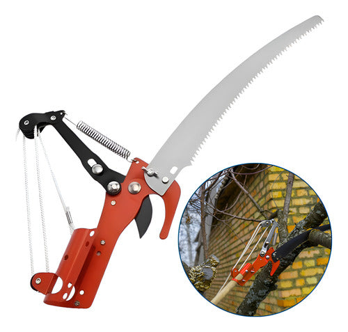 Podador De Altura Manual Tijera + Serrucho Arboles - Norplat Rojo