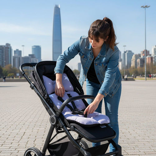 Cojín Cubre Coche Bebé Protector Asiento Colchón - Norplat Lavanda