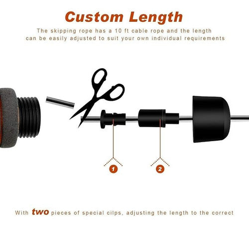 Cuerda Para Saltar Cardio Crossfit Deporte Velocidad Norplat Negro